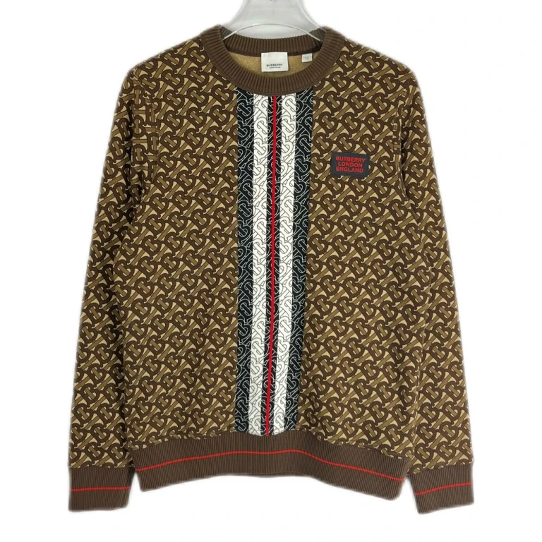 BURBERRY/博柏利卫衣/老花满印圆领卫衣/公价8.2k/XS码/9661082