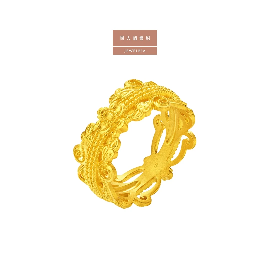 【策略性回仓】传承龙卷云舒金戒指计价工费1320@F234050