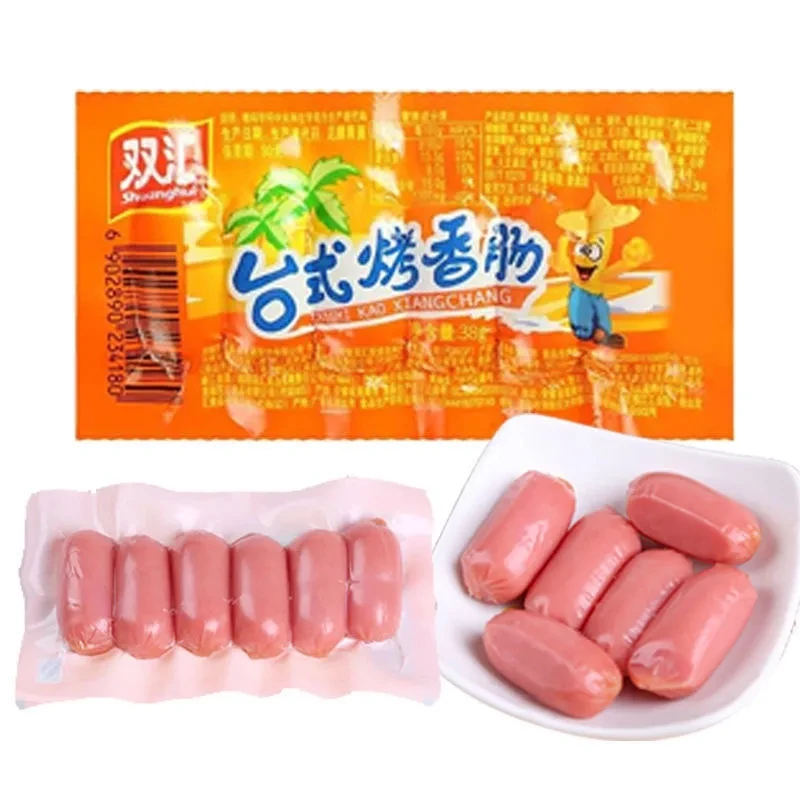 双汇38g台式烤肠开袋即食烤肠火腿肠休闲美味宿舍零食拇指肠香辣