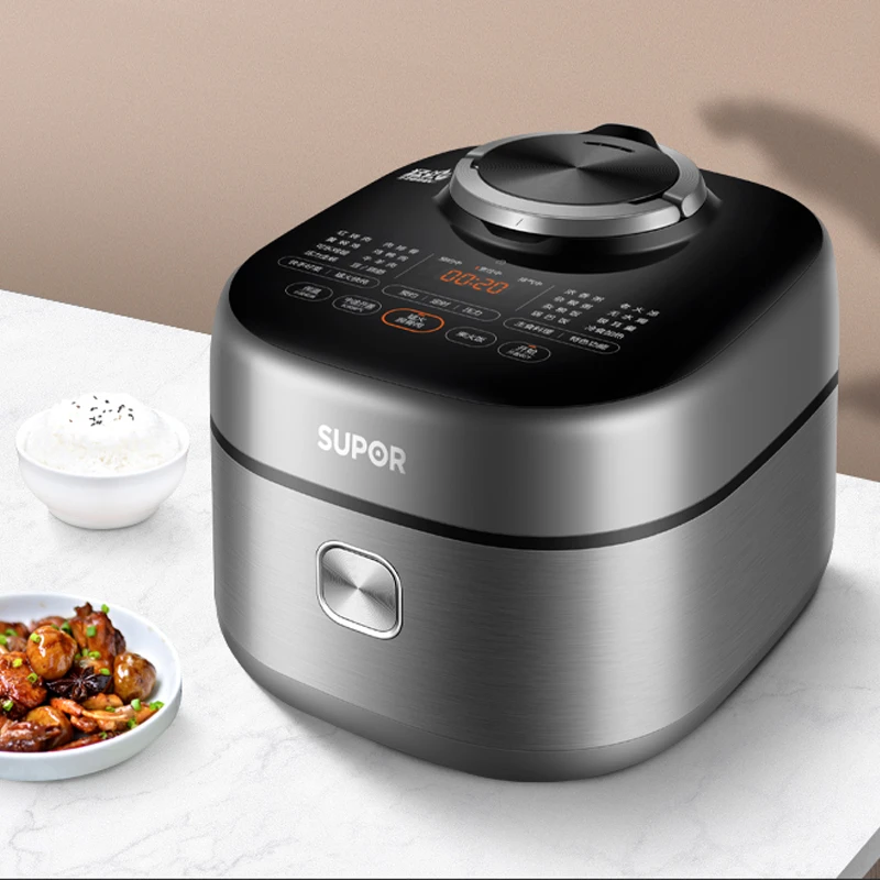 苏泊尔电压力锅2200W猛火鲜呼吸快速IH电热高压锅全自动智能双胆