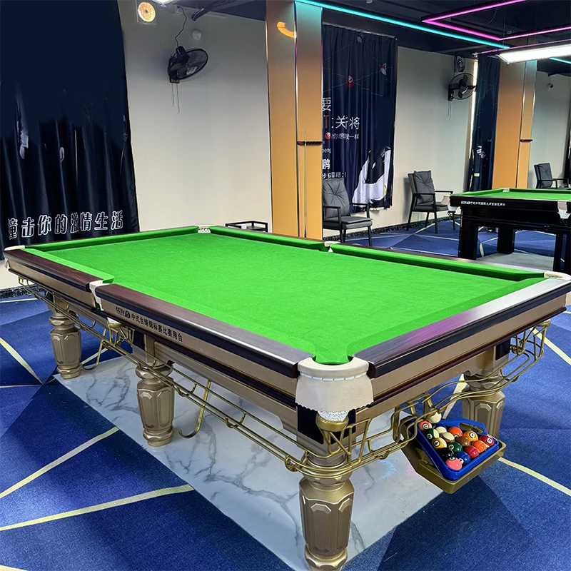 广东省星亿威标准中式黑八台球桌厂家批发直销上门安装换台布