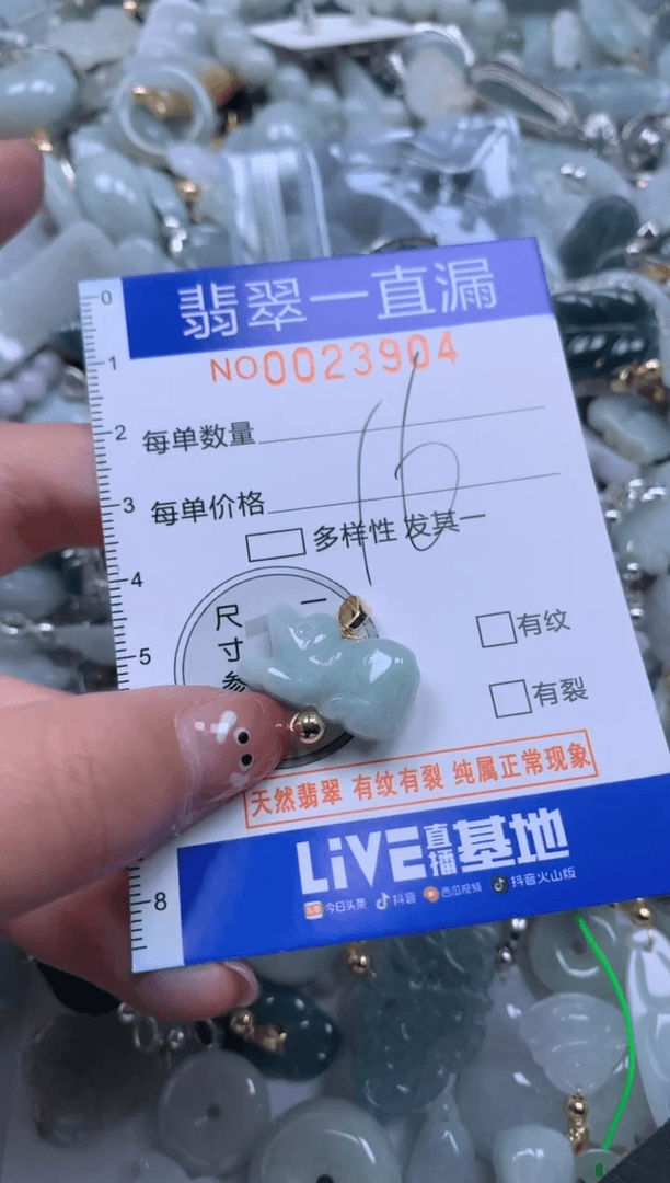 【闪购商品】翡翠颈饰未镶嵌23904配绳子