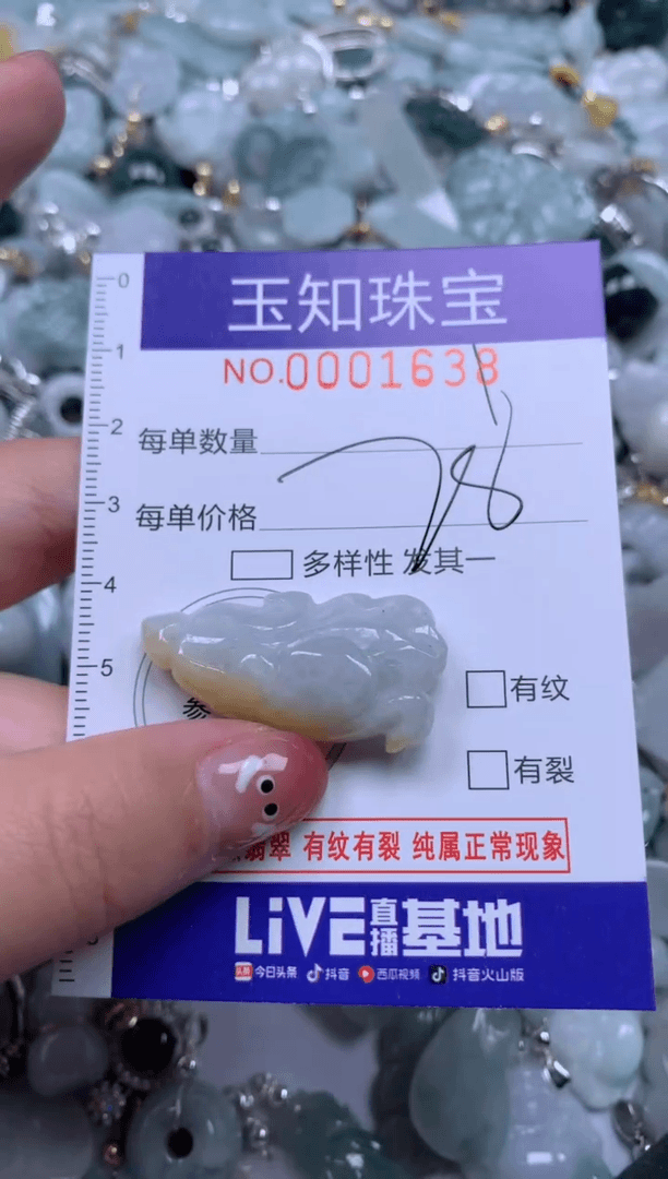 【闪购商品】翡翠颈饰未镶嵌1638配绳子