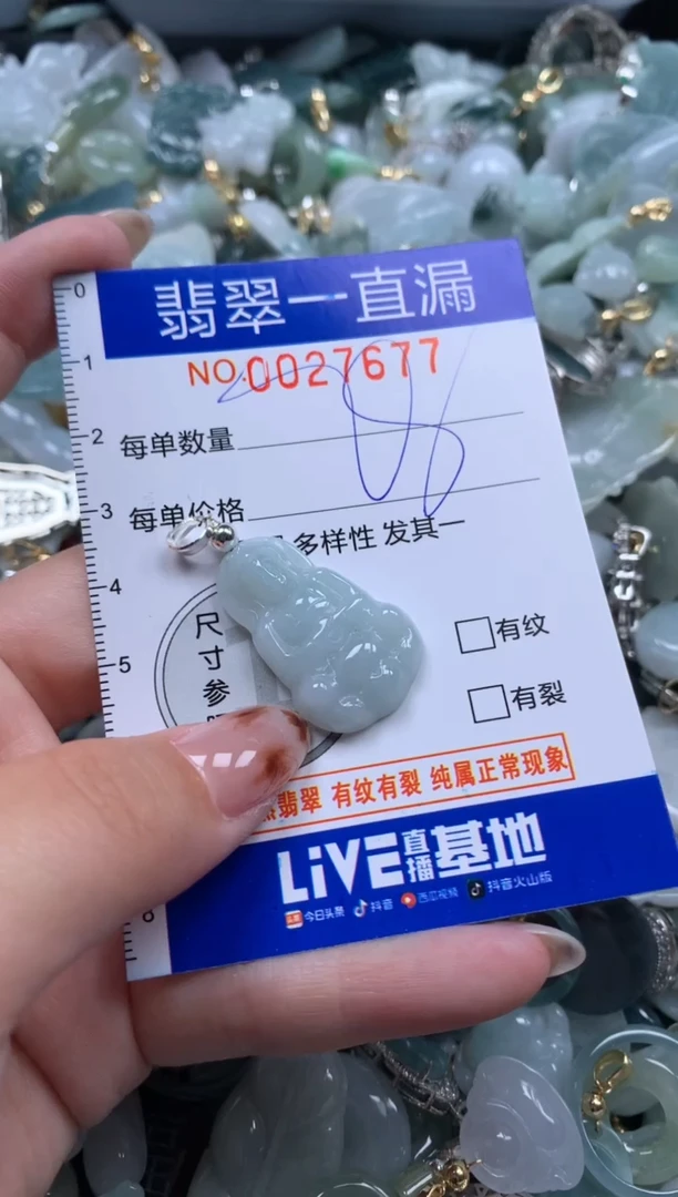 【闪购商品】翡翠颈饰未镶嵌配绳子27677