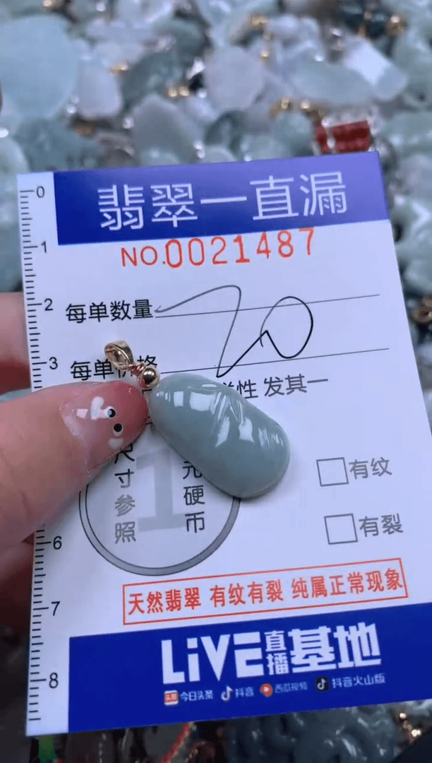 【闪购商品】翡翠颈饰未镶嵌21487配绳子