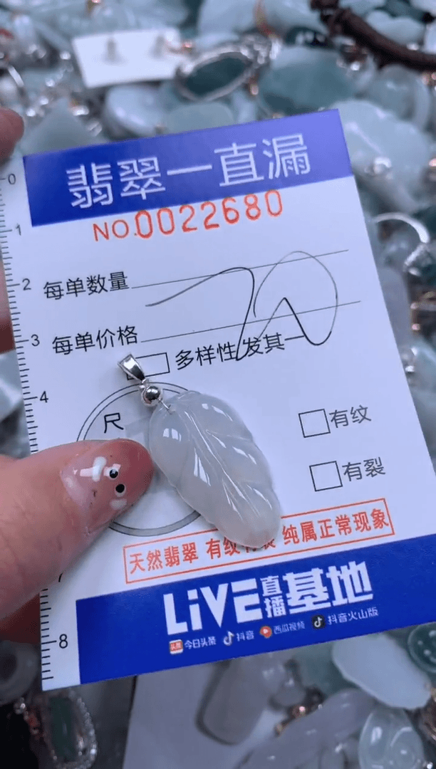 【闪购商品】翡翠颈饰未镶嵌22680配绳子