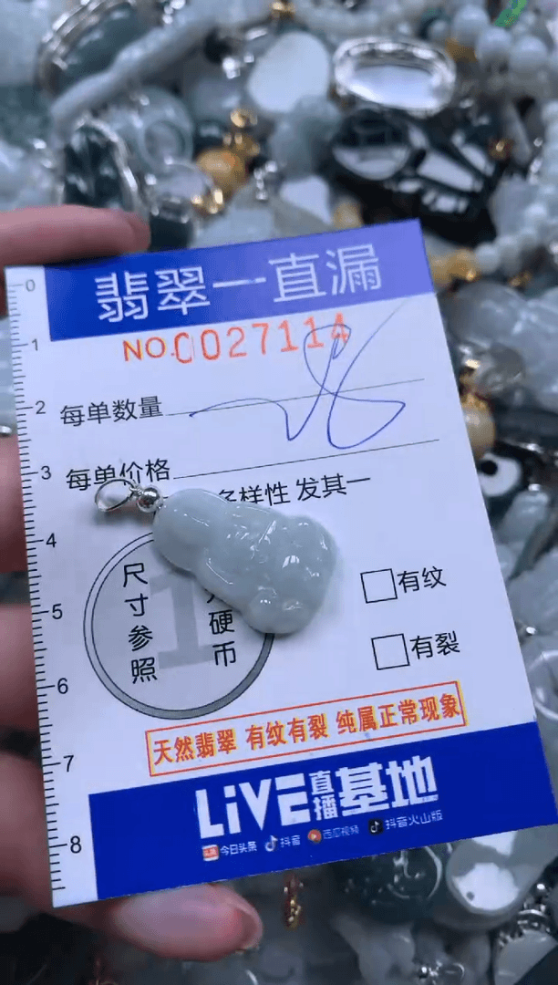 【闪购商品】翡翠颈饰未镶嵌配绳子27114