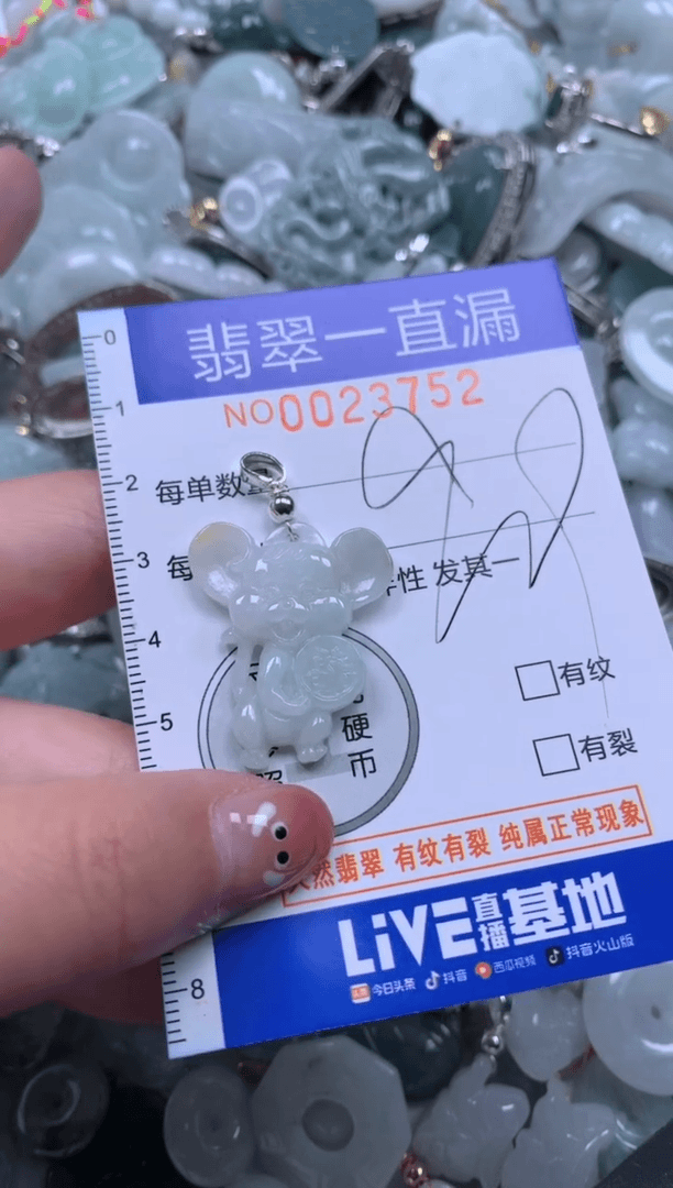 【闪购商品】翡翠颈饰未镶嵌23752配绳子