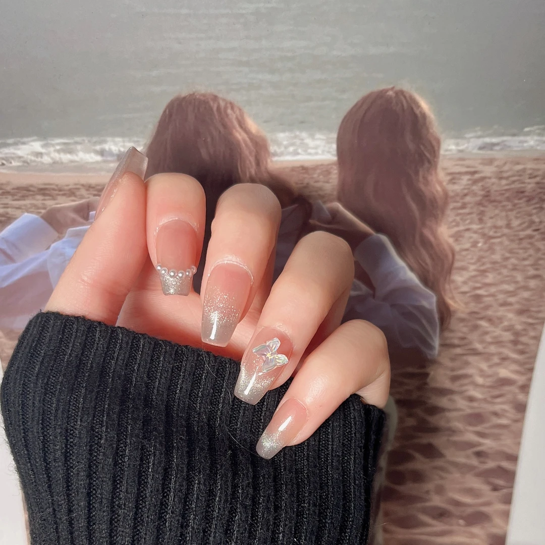 【梦蝶猫眼-孤品微瑕NO退换补】鹿鹿家-纯手工穿戴甲