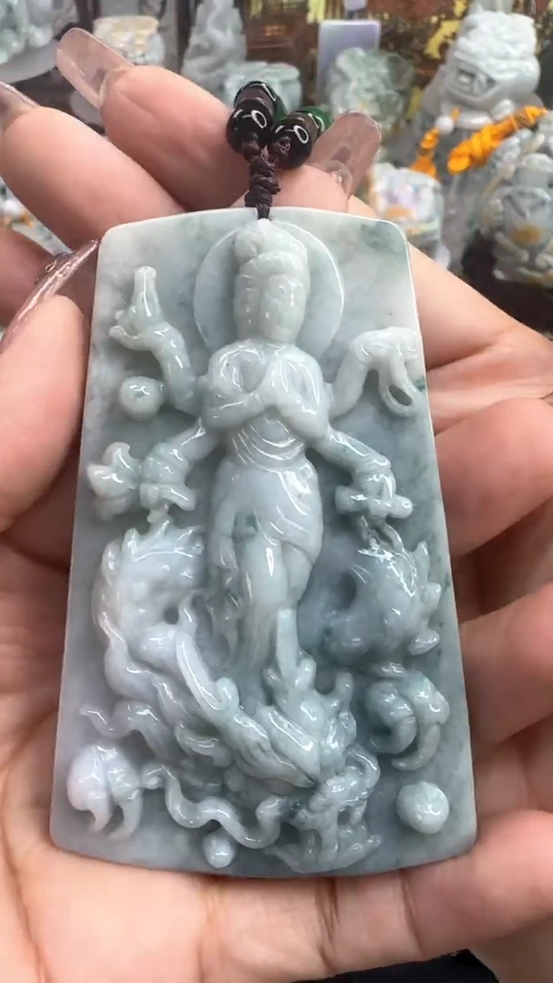 【闪购商品】翡翠颈饰未镶嵌御龙千手