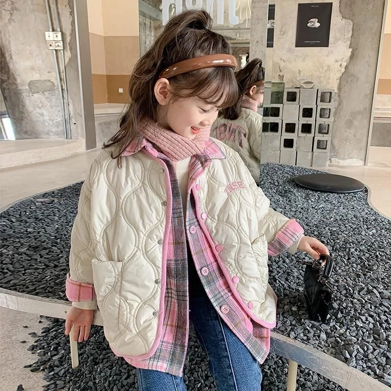 女童棉衣外套冬装2025新款儿童加厚羽绒棉服小女孩冬季棉袄上衣潮