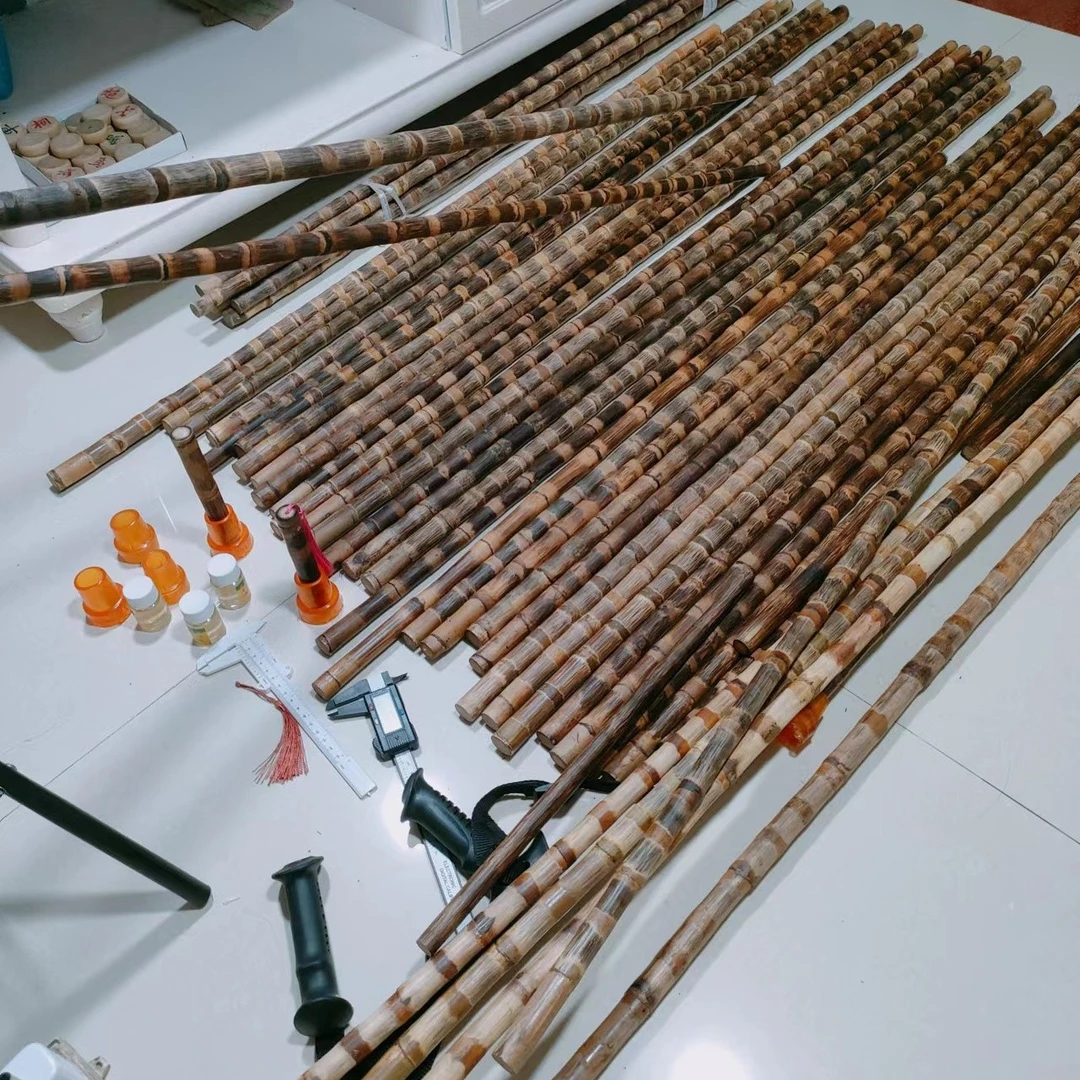 实心金丝竹手把件健身棍登山杖教鞭拐杖手杖