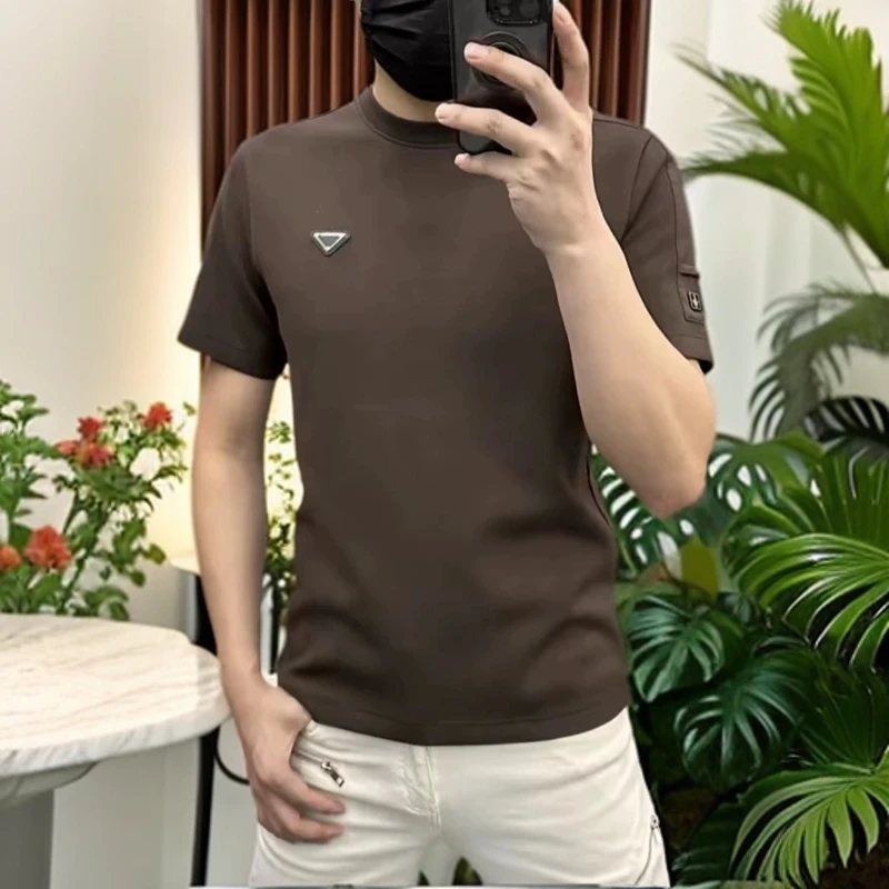 秋季男士时尚圆领亲肤弹力休闲短袖卫衣（8903）