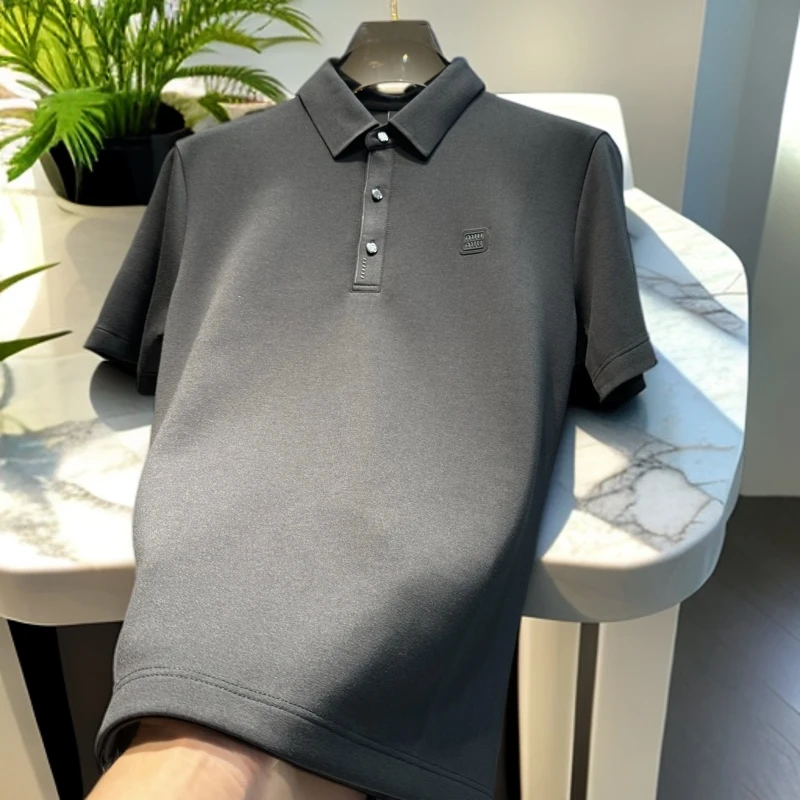 秋季男士舒适弹力休闲翻领短袖卫衣polo衫（520）