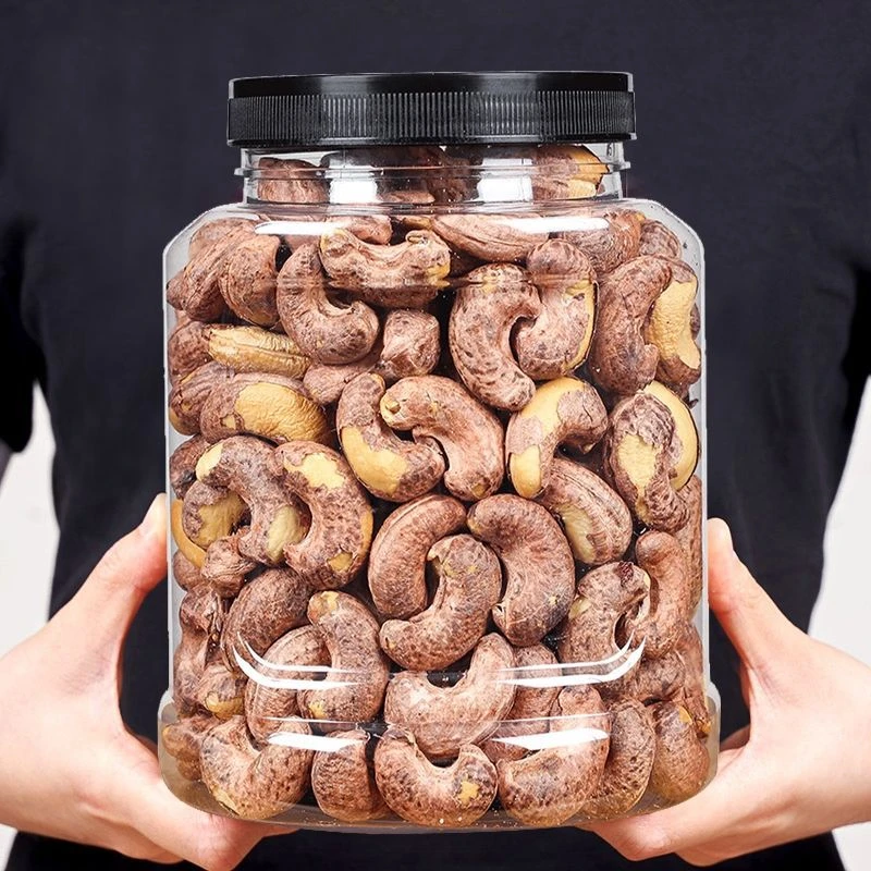 【精选】新货带皮腰果批发含罐装250g250g盐焗炭烧腰果仁坚果零香