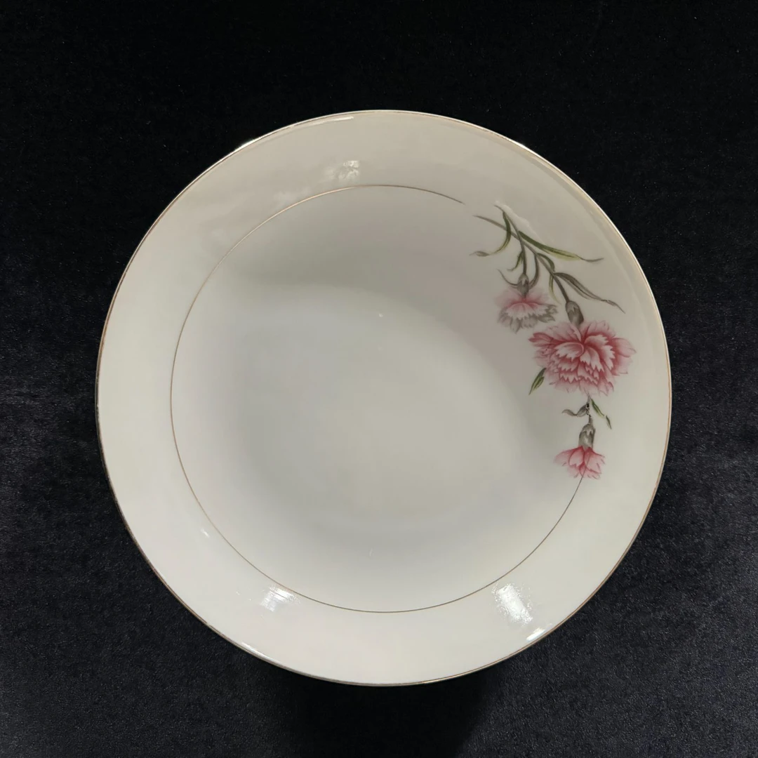 花卉题材釉上描金精品小盘陶瓷回流瓷