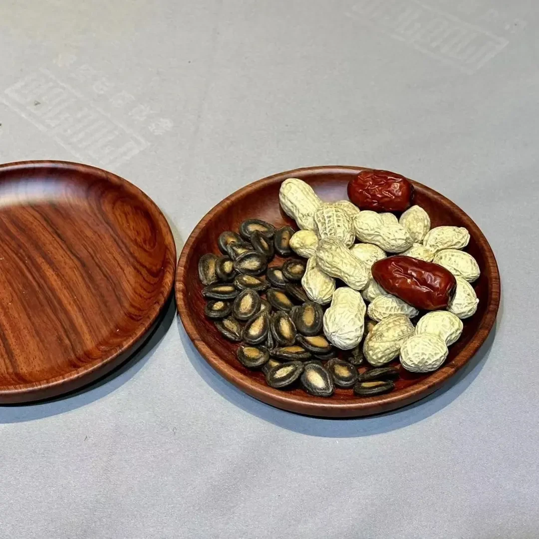 拍一发二巴西花梨木圆形整木圆盘13*13*2