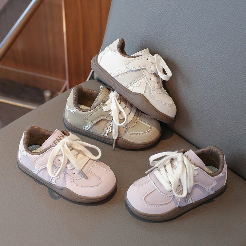 女童德训鞋春秋2025新款儿童鞋子休闲板鞋宝宝运动鞋秋季女孩软底