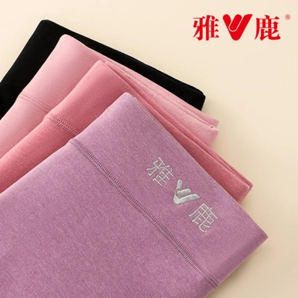 V/雅鹿大码女士无痕德绒高腰保暖裤内穿打底春秋保暖秋裤中老年