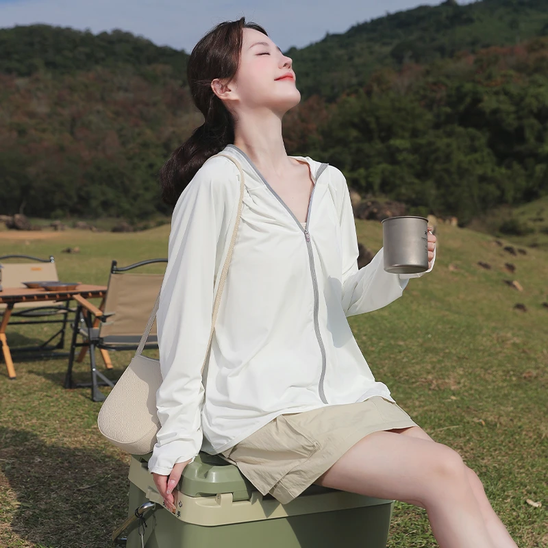 外套防晒衣长袖夏季透气薄款防紫外线防晒服户外百搭韩版运动连帽