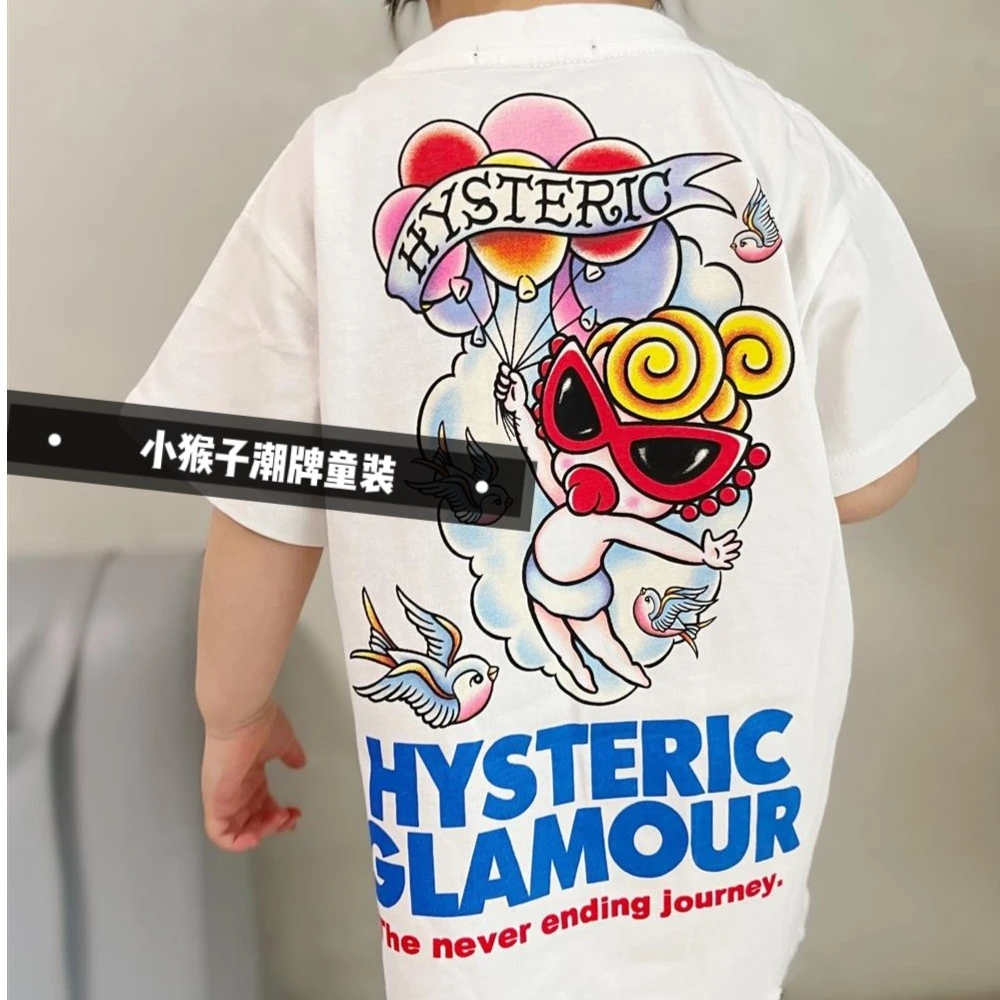 4077【飞鸟刺绣】百搭宽松儿童短袖