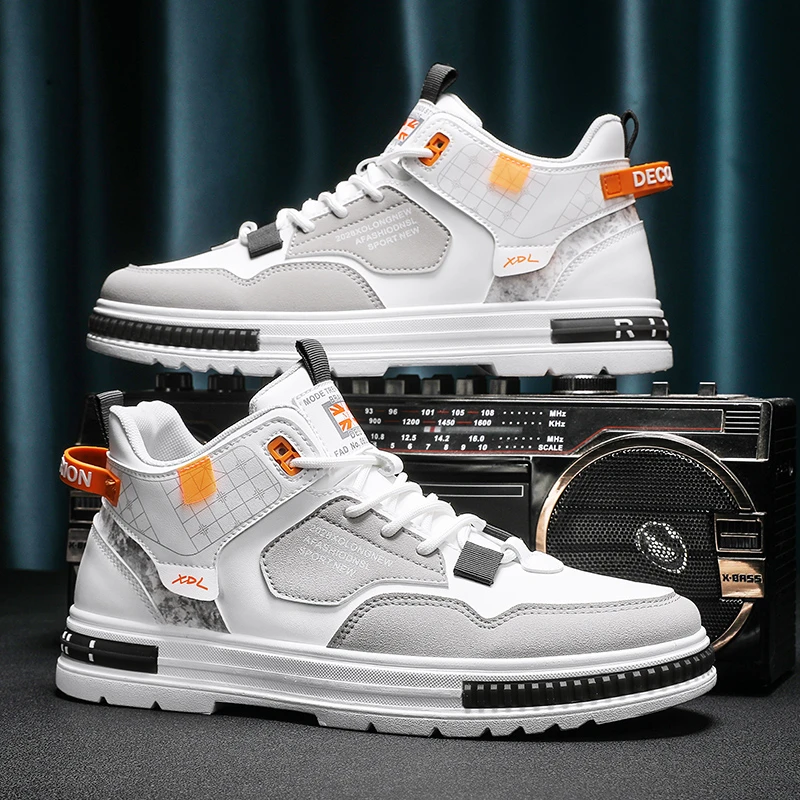 【小扬哥推荐】男鞋2024新款春季网红百搭高帮板鞋男士运动休闲增