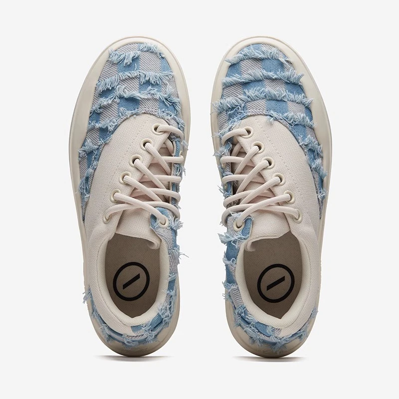 【品牌断码】曹芳仙豆一代板鞋情侣款帆布休闲鞋流苏牛仔布情侣鞋女