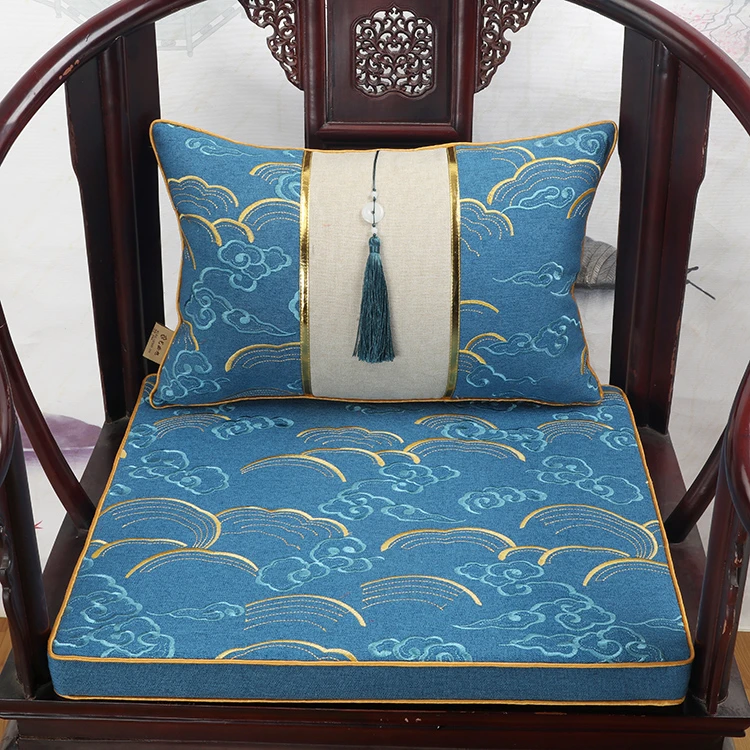 艺必旭新中式红木沙发坐垫太师椅餐椅茶桌垫家用椅垫防滑乳胶座垫