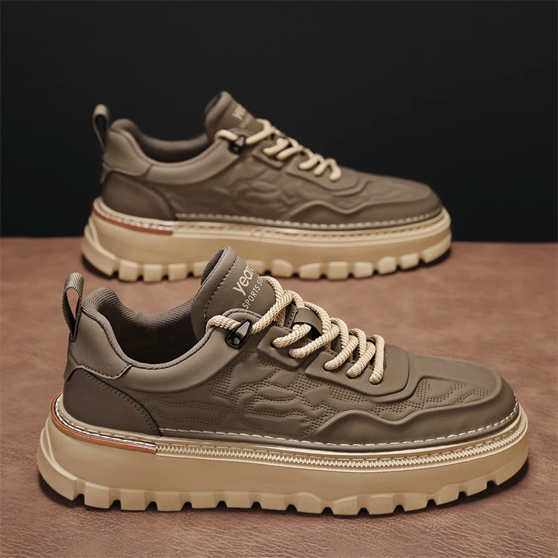 YEARCON/意尔康男士休闲鞋秋款上新厚底百搭板鞋时尚运动上班4640