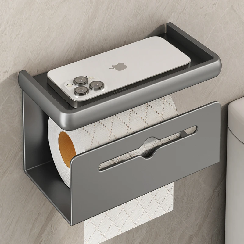 卫生间纸巾盒免打孔卷纸架厕所厕纸放置洗手间壁挂式抽纸置物架子