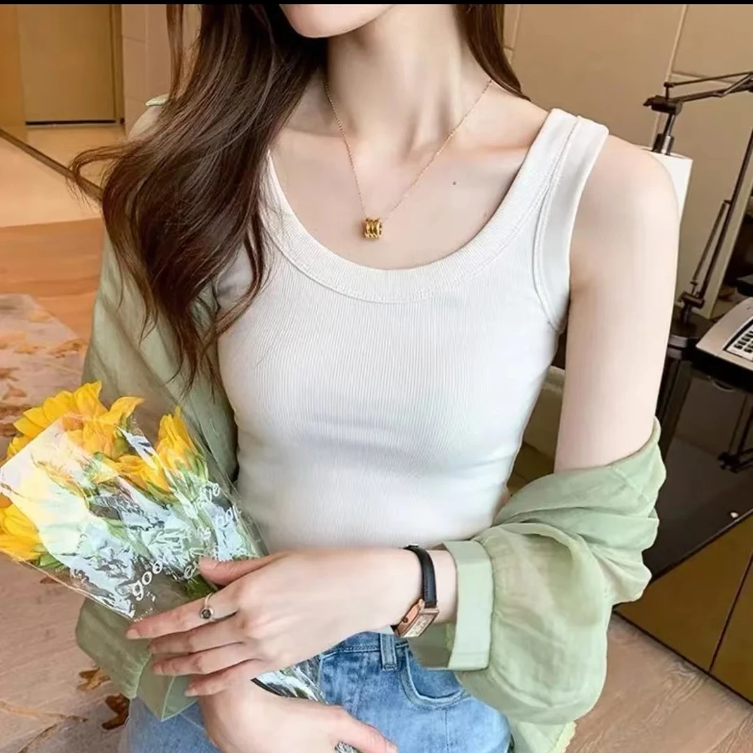 吊带背心女2024新款内搭夏季外穿白色百搭打底无袖黑色上衣韩版潮