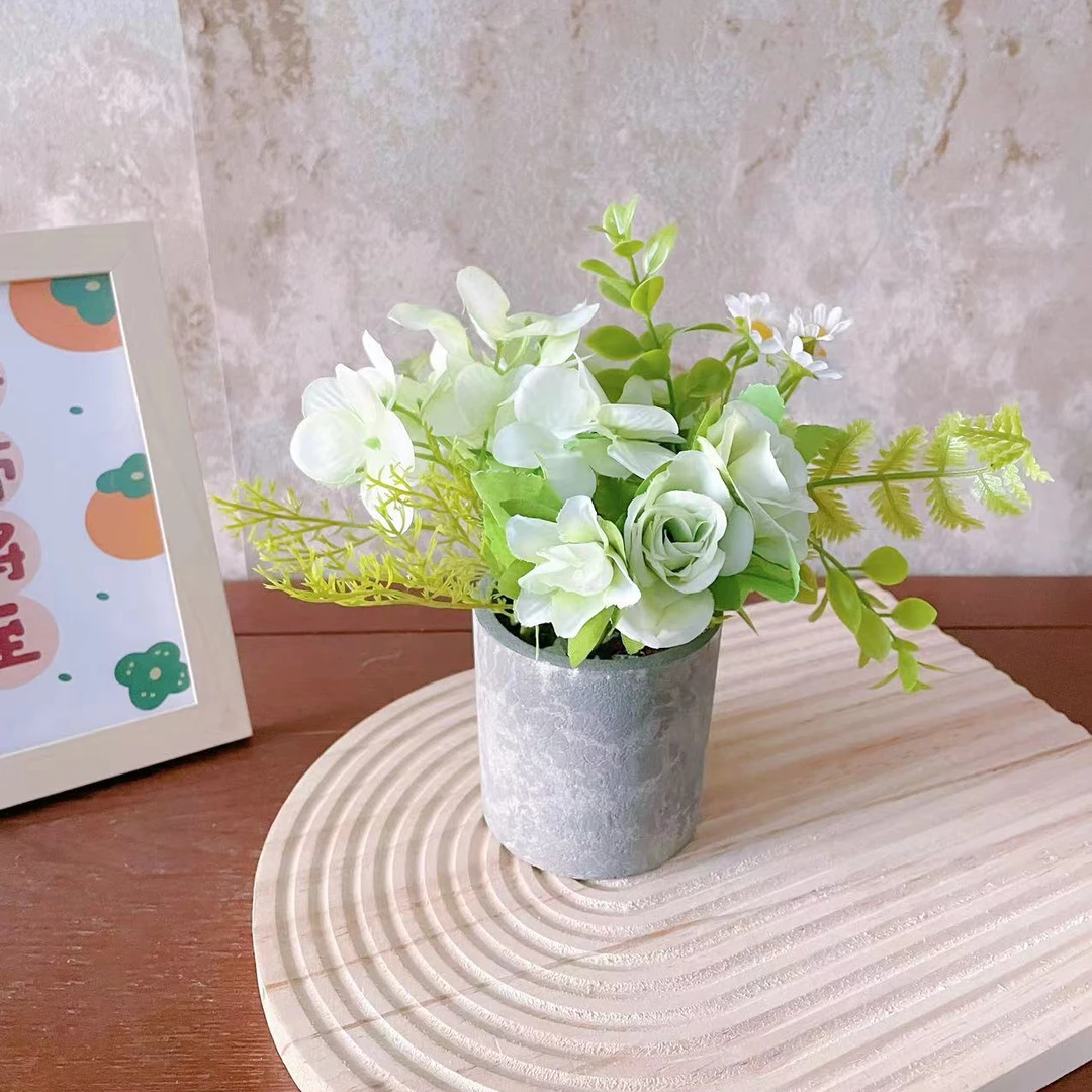 新绿|仿真花绢花套餐摆件洗手台茶几花北欧时尚轻奢精致网红套餐