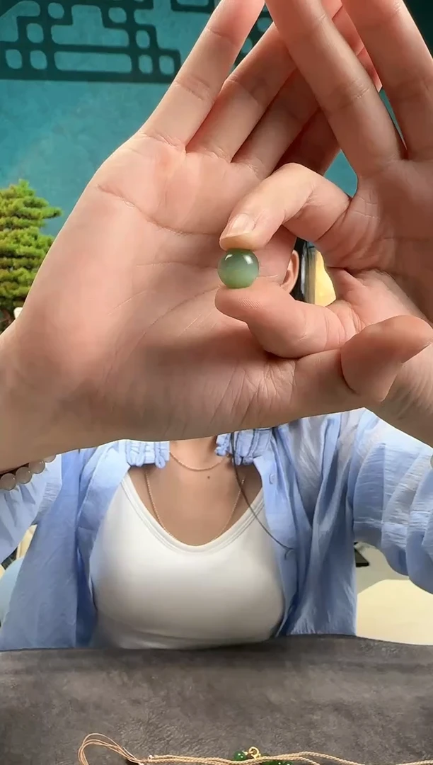 【闪购商品】和田玉单珠未镶嵌11.5mm碧玉猫眼单珠