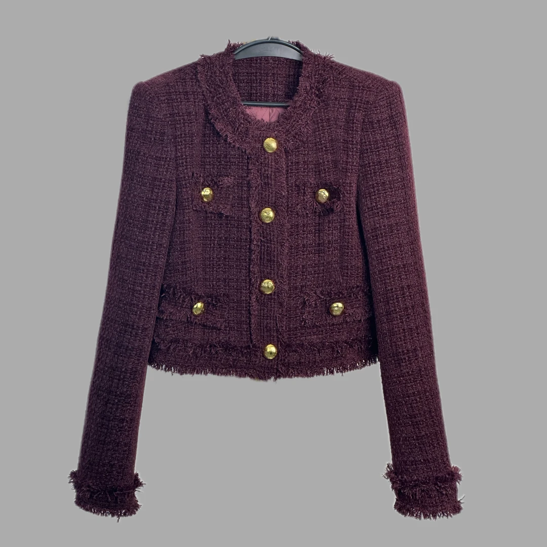 【FRANCEB BALIYA】轻奢修身显瘦百搭潮流短款小香风外套