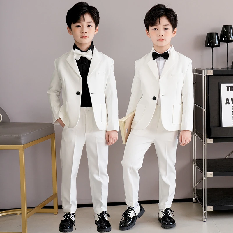 儿童西装套装男童礼服小主持人钢琴演出服夏季新款花童走秀小西服