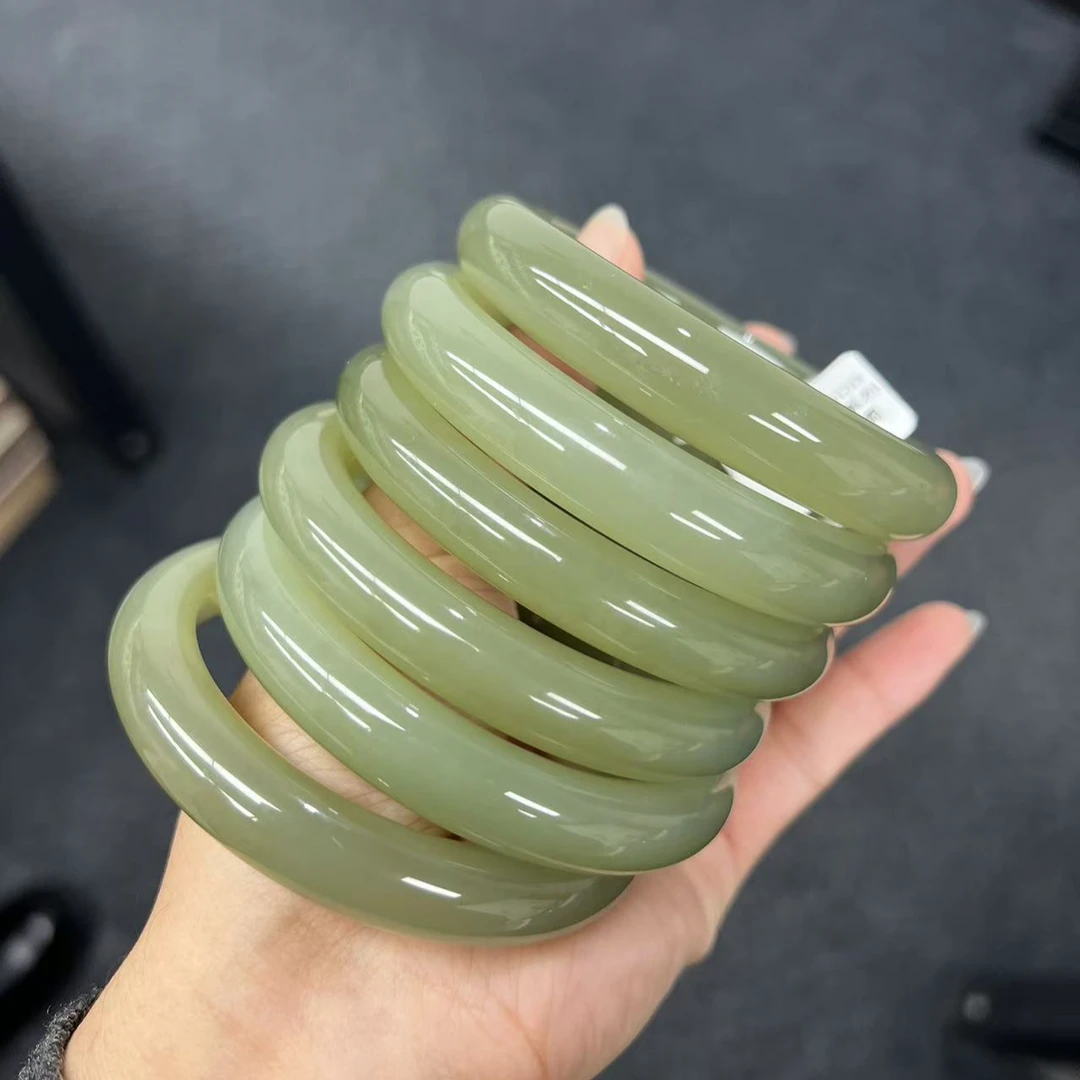 天然和田玉茶晴正装手镯多样性发货拍一发一35Y