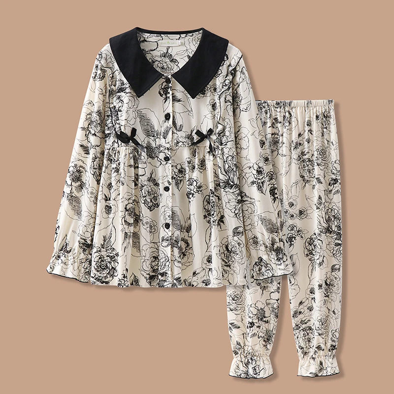 维雨秋季月子服春秋款产后产妇待产服哺乳家居服孕妇睡衣外穿套装