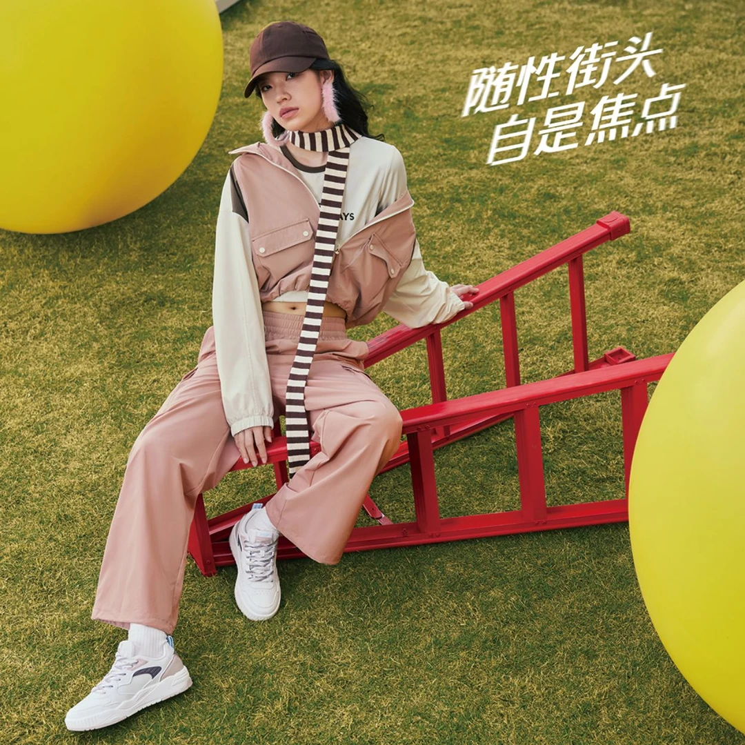 特步双层风衣女士秋季新款开衫外套户外薄款休闲夹克976328150435