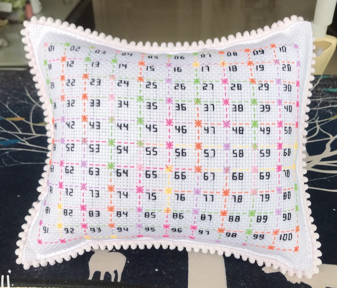 彩色100个数字十字绣排线包3
