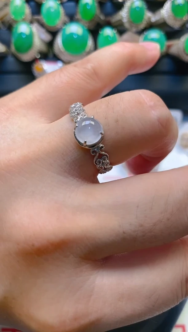 【闪购商品】翡翠耳饰银S925镶嵌天然A货翡翠