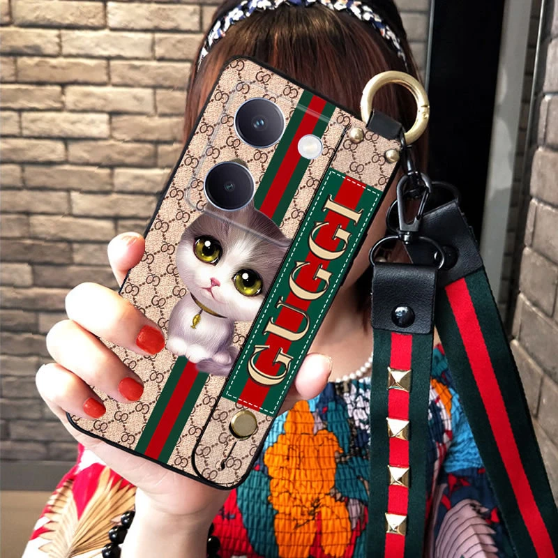 vivo Y100 5G手机壳防摔V2313A保护套全包边硅胶超薄可爱支架个性