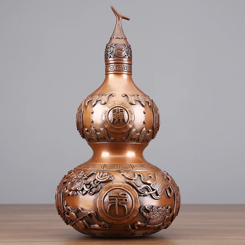 铜天下紫铜《八卦葫芦》福禄摆件家居办公室乔迁礼品工艺品