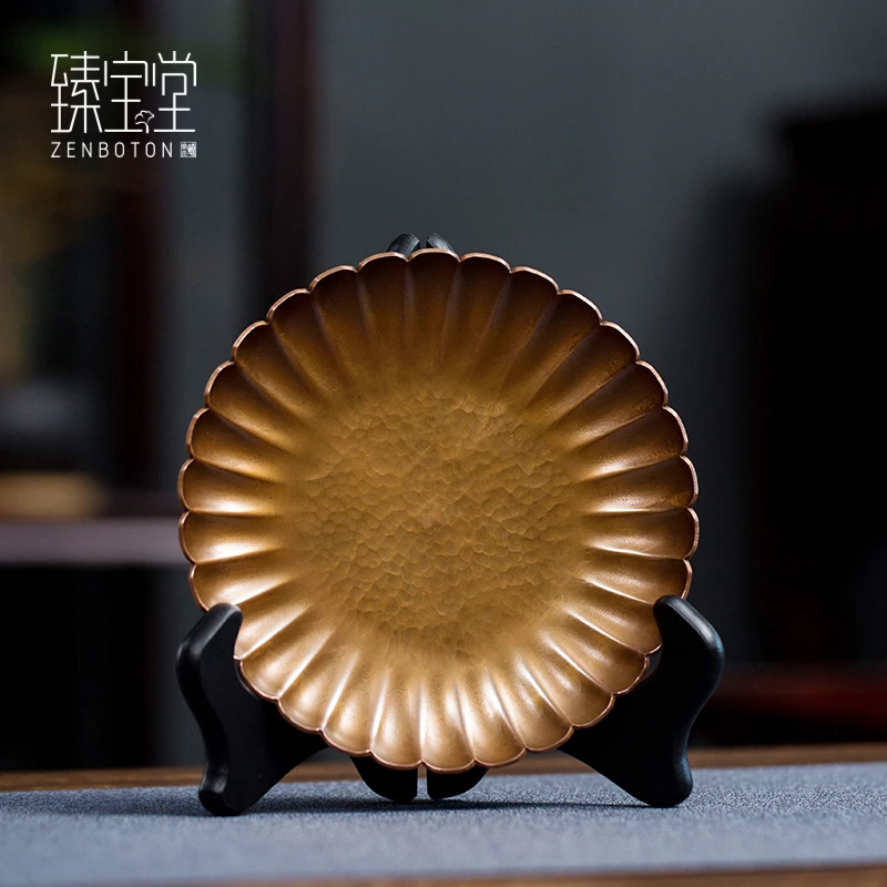 ZENBOTON/臻宝堂锤纹菊瓣壶承-干泡台臻宝堂多功能壶承