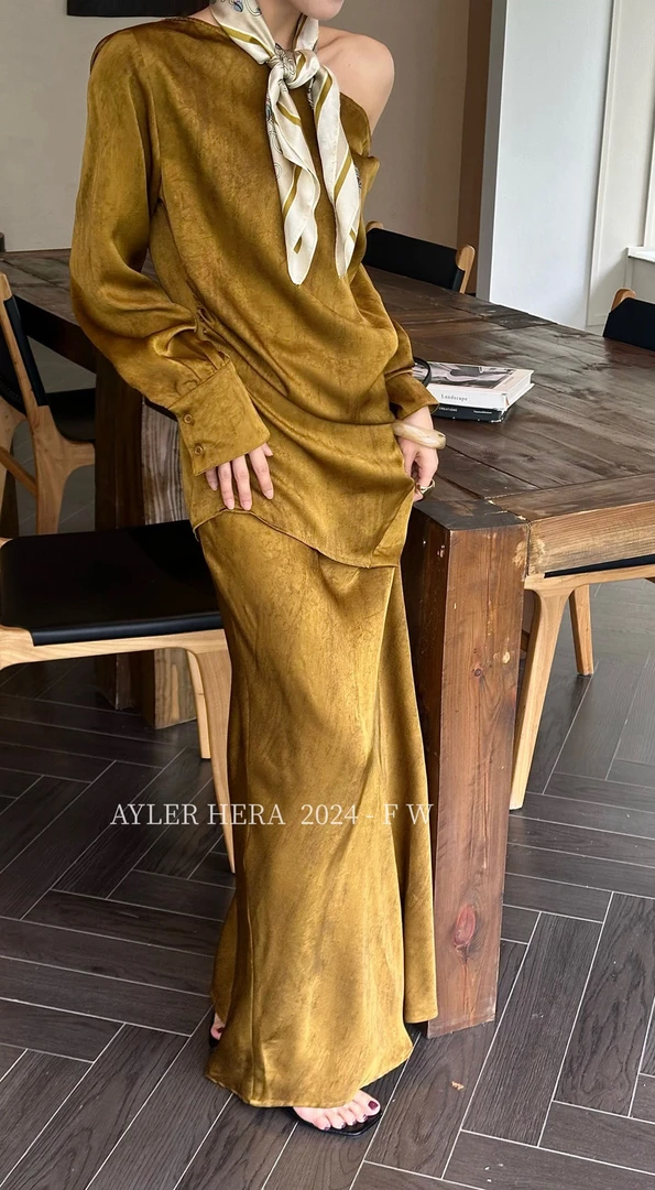 赫拉轻奢暗纹显瘦半身裙 S6698-1（福福）