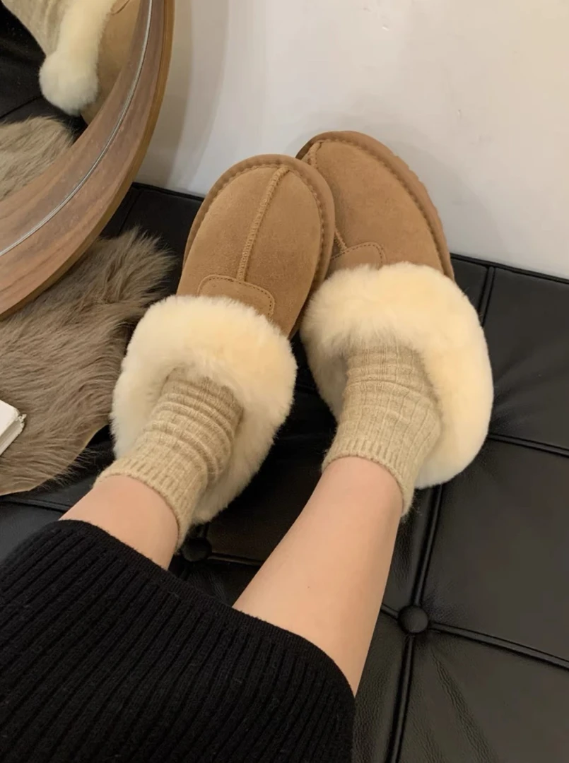 DZG真皮橡胶防滑鞋底雪地靴 053