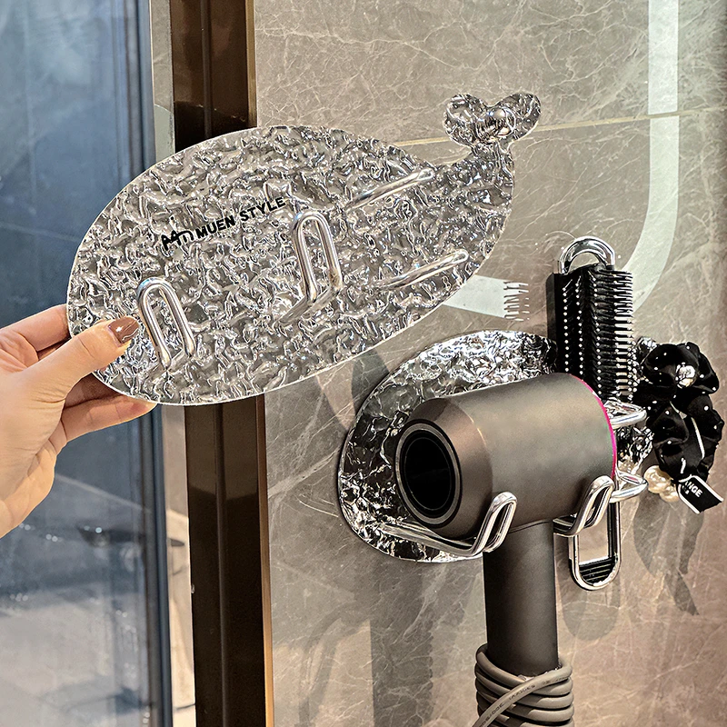 亚克力吹风机置物架卫生间免打孔壁挂电吹风机支架浴室吹风筒收纳