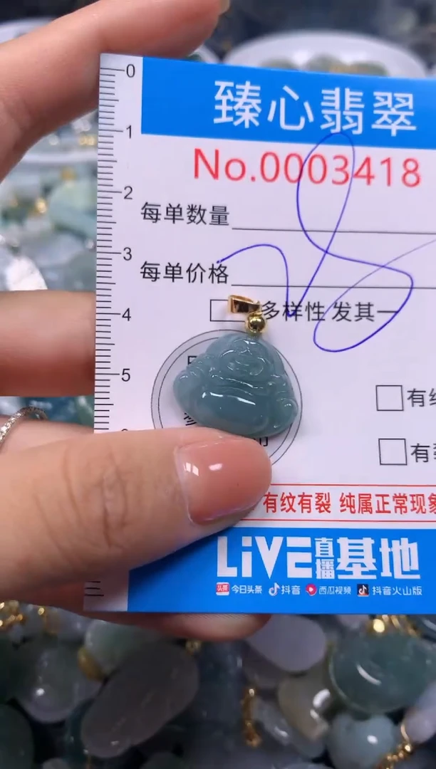 【闪购商品】翡翠颈饰未镶嵌含绳0003418