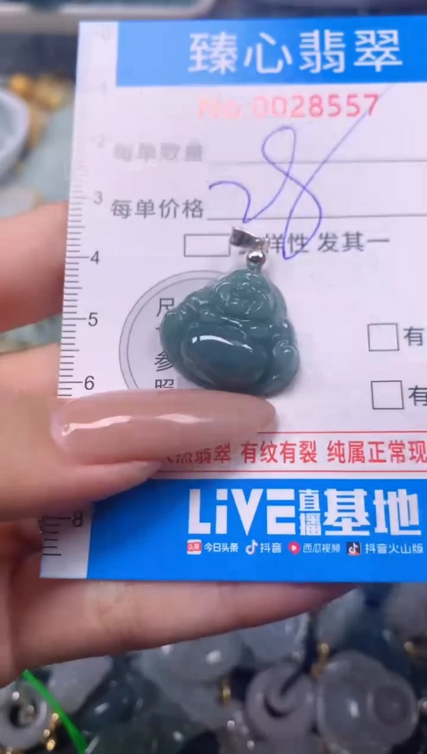 【闪购商品】翡翠颈饰未镶嵌含绳28557
