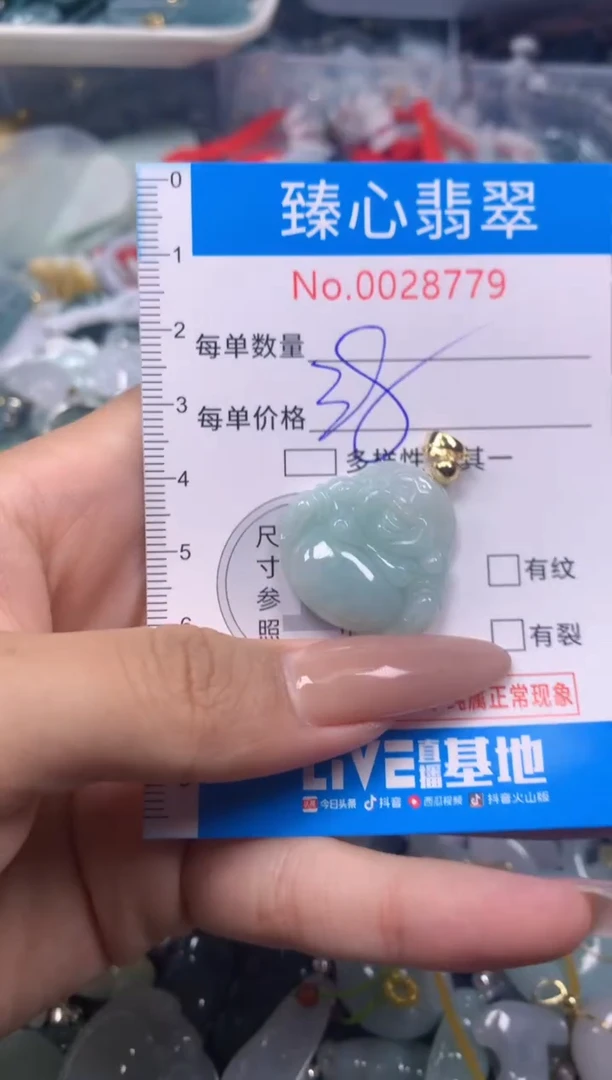 【闪购商品】翡翠吊坠(不含链)未镶嵌含绳28779