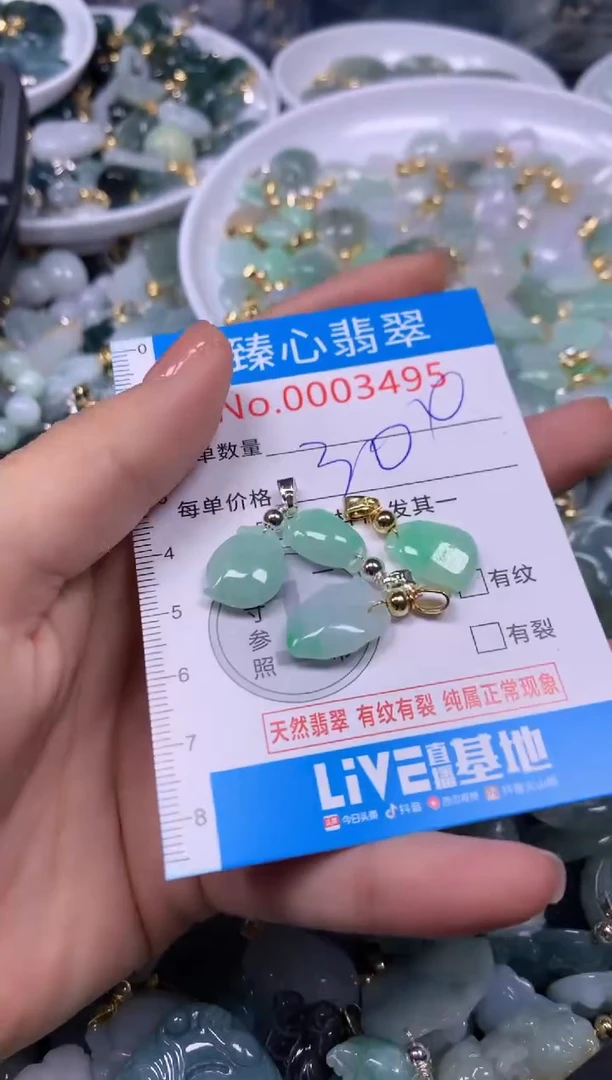 【闪购商品】翡翠颈饰未镶嵌含绳0003495
